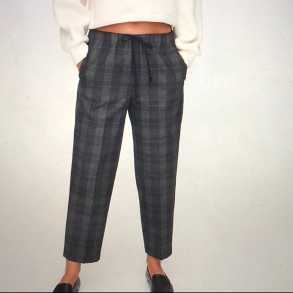 ARITZIA The Group By Babaton Jimmy Plaid Pull On Pant - Picture 1 of 10